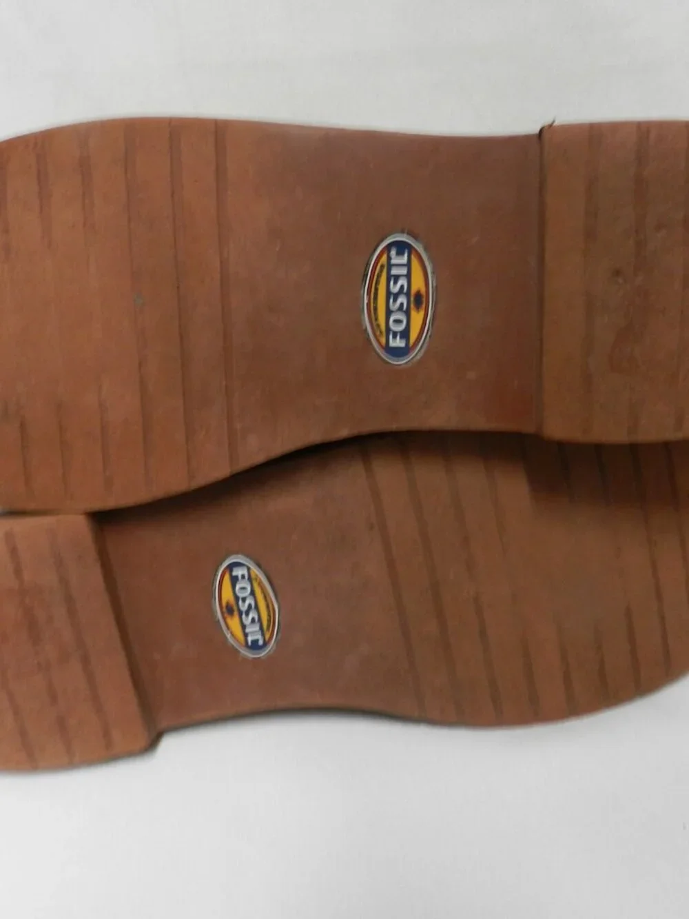 Fossil Canvas Oxford brown Shoes lace up Men Size Sz 10